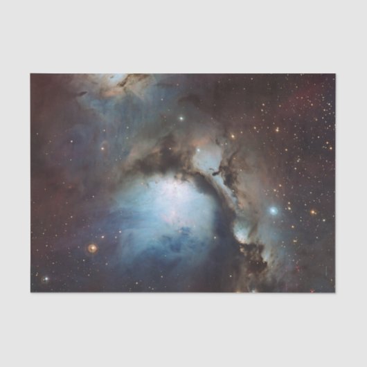 Nebula Orion Astronomie blue beige sky sterren Tissuepapier (Voorkant)