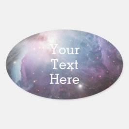 Nebula Orion Astronomy roze violet sky sterren Ovale Sticker