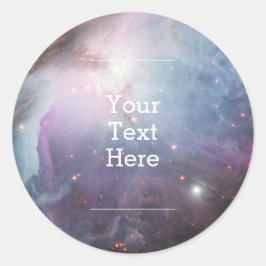 Nebula Orion Astronomy roze violet sky sterren Ronde Sticker
