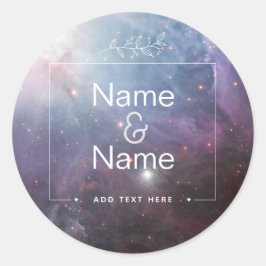 Nebula Orion Astronomy roze violet sky sterren Ronde Sticker