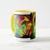 Nebula peinte - Feu Opal Mug Abstrait (Devant gauche)