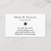 * Nebula Sacred Geometry Universe Pink Paars Visitekaartje (Achterkant)