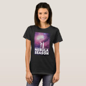 Nebula Saison T-shirt femme noir (Devant entier)
