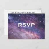 Nebula Space Cosmos Bruiloft RSVP (Voorkant / Achterkant)