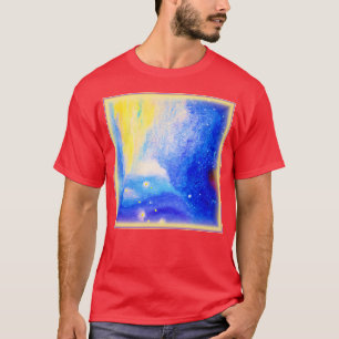 Nebula Stars Blue, Yellow and Milky White. Bestel T-shirt