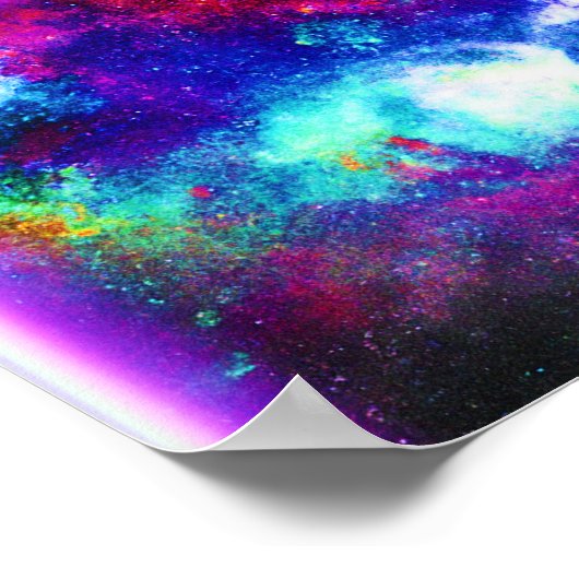Nebula Stars Digital Art Design. Bestel nu Poster (Hoek)