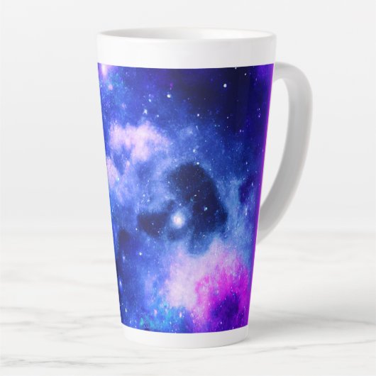 "Nebula Stars" - Een verbluffende digitale kunst m Latte Mok (Rechterhoek)