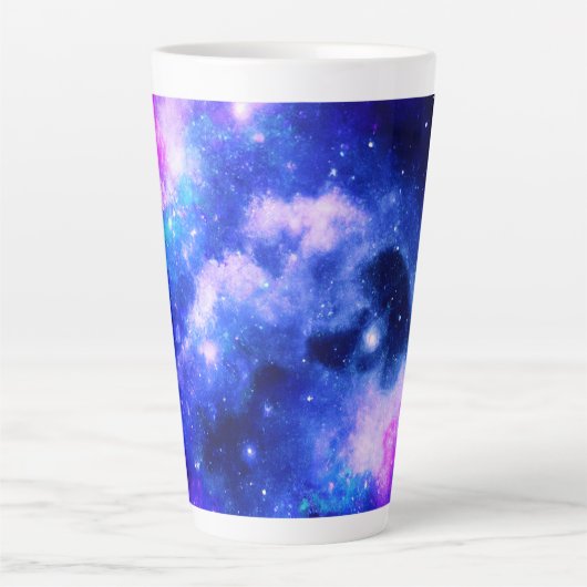 "Nebula Stars" - Een verbluffende digitale kunst m Latte Mok (Voorkant)