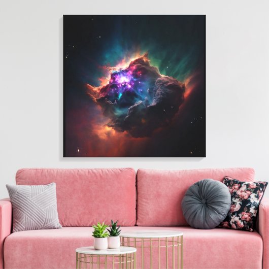 Nebula, toile spatiale Impression (Insitu(Salon))