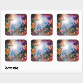 Nebula Vierkante Sticker (Vel)