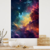 Nebulae Overture: Planetaire wandtapijt Poster (Keuken)