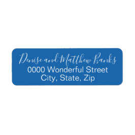 Nebula's blauw adreslabel etiket