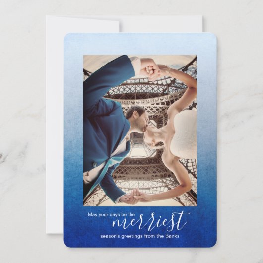 Nebulas Blauwe Ombre, Kerstkaart (Voorkant)