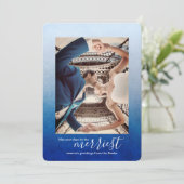 Nebulas Blauwe Ombre, Kerstkaart (Staand voorkant)