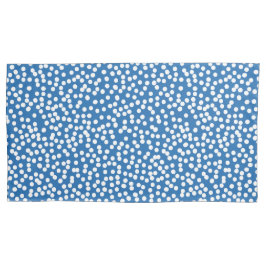 Nebulas Blue met White Snow Stippen Kussensloop