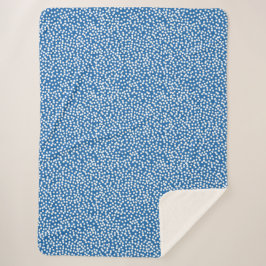 Nebulas Blue met White Snow Stippen Sherpa Deken