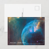 Nébuleuse Hubble, Bulle / Carte postale de l'espac (Devant / Derrière)