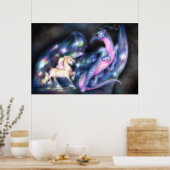 Nébuleux : Unicorne et Dragon Grande impression (Cuisine)