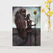 Nebulina Gothic Astral Fairy Fantasy Art Kaart (Gele Bloem)