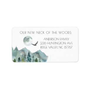 Neck of the Woods New Address Étiquette