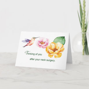 Neck Surgery Thinking of You Flowers Kaart