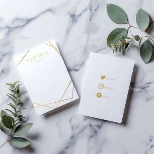 Necklace, bracelet display card with social icons visitekaartje