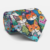 NECKTIE - Cats, Cats, and More Cats Stropdas (Opgerold)