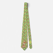 Necktie de Pâques - Lapin sur Carottes Cravate ver (Devant)