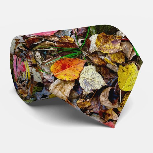 Necktie/herfstbladeren Stropdas (Opgerold)