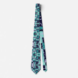 Necktie met Green en Paarse Crackel Pattern Stropdas