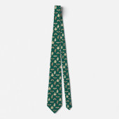 Necktie Natuur Patroon groen en goud Stropdas (Voorkant)