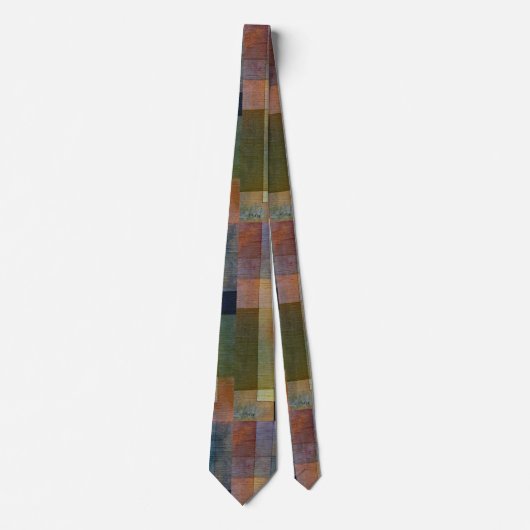 NECKTIE - tinten bruin en meer - Patchwork Stropdas (Voorkant)