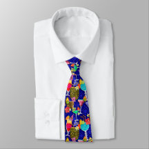 NECKTIE TROPISCHE DRINKEN ALCOHOL FLOWERS PARTIJ