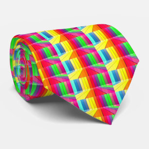 Necktie voor neonpatroon met meerdere kleuren stropdas