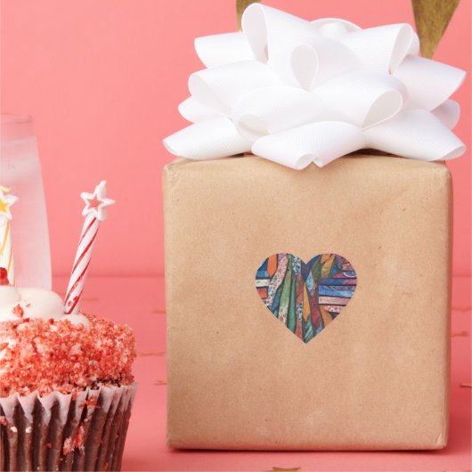 Neckties Hart Sticker (Feest)