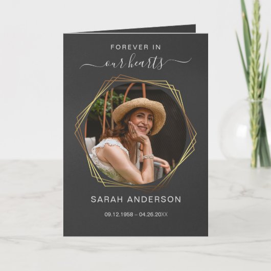 Nécrologie funéraire de service avec Carte de reme (Devant)