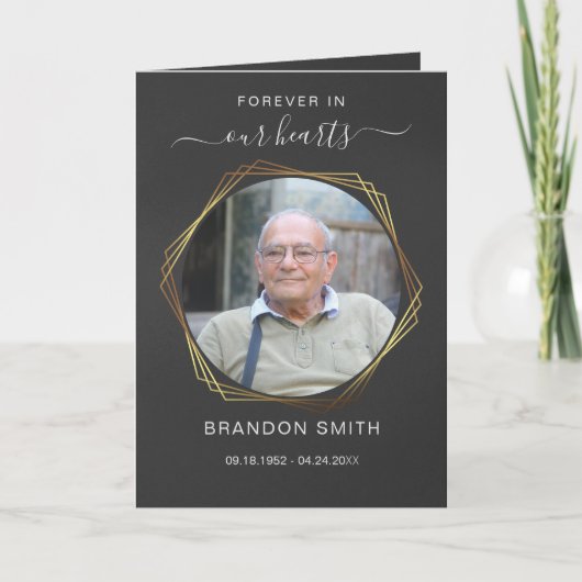 Nécrologie funéraire de service avec Carte de reme (Devant)