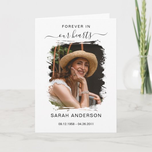 Nécrologie funéraire de service avec Carte de reme (Devant)