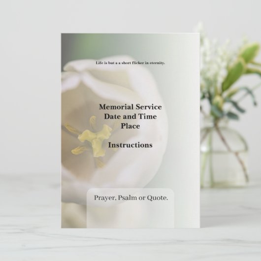 Nécrologie, Invitation funéraire (Debout devant)