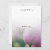 Nécrologie, Invitation funéraire (Dos)