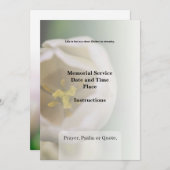 Nécrologie, Invitation funéraire (Devant / Derrière)