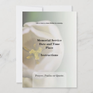 Nécrologie, Invitation funéraire