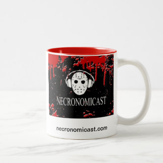 Necromug - wit/rood tweekleurige koffiemok