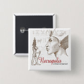 Necropolis Egyptische stad van de dode Button (Voorkant /achterkant)
