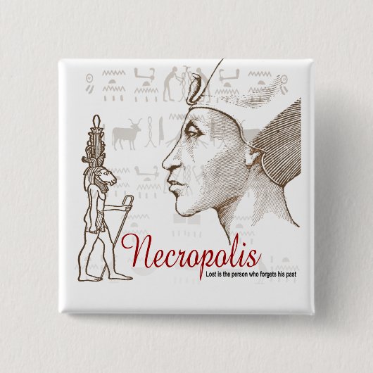 Necropolis Egyptische stad van de dode Button (Voorkant)