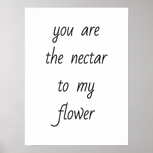 Nectar à mon affiche de fleurs (Devant)