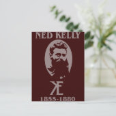 Ned Kelly Design Briefkaart (Staand voorkant)
