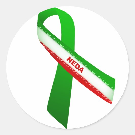 Neda Ronde Sticker (Voorkant)