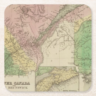 Neder-Canada en New Brunswick Vierkante Kartonnen Onderzetter