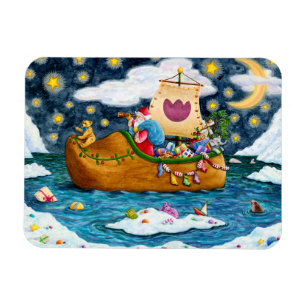 NEDERCH SHOE SANTA SHIP, ICEBERGS, WHALE, TEDDY BE MAGNEET